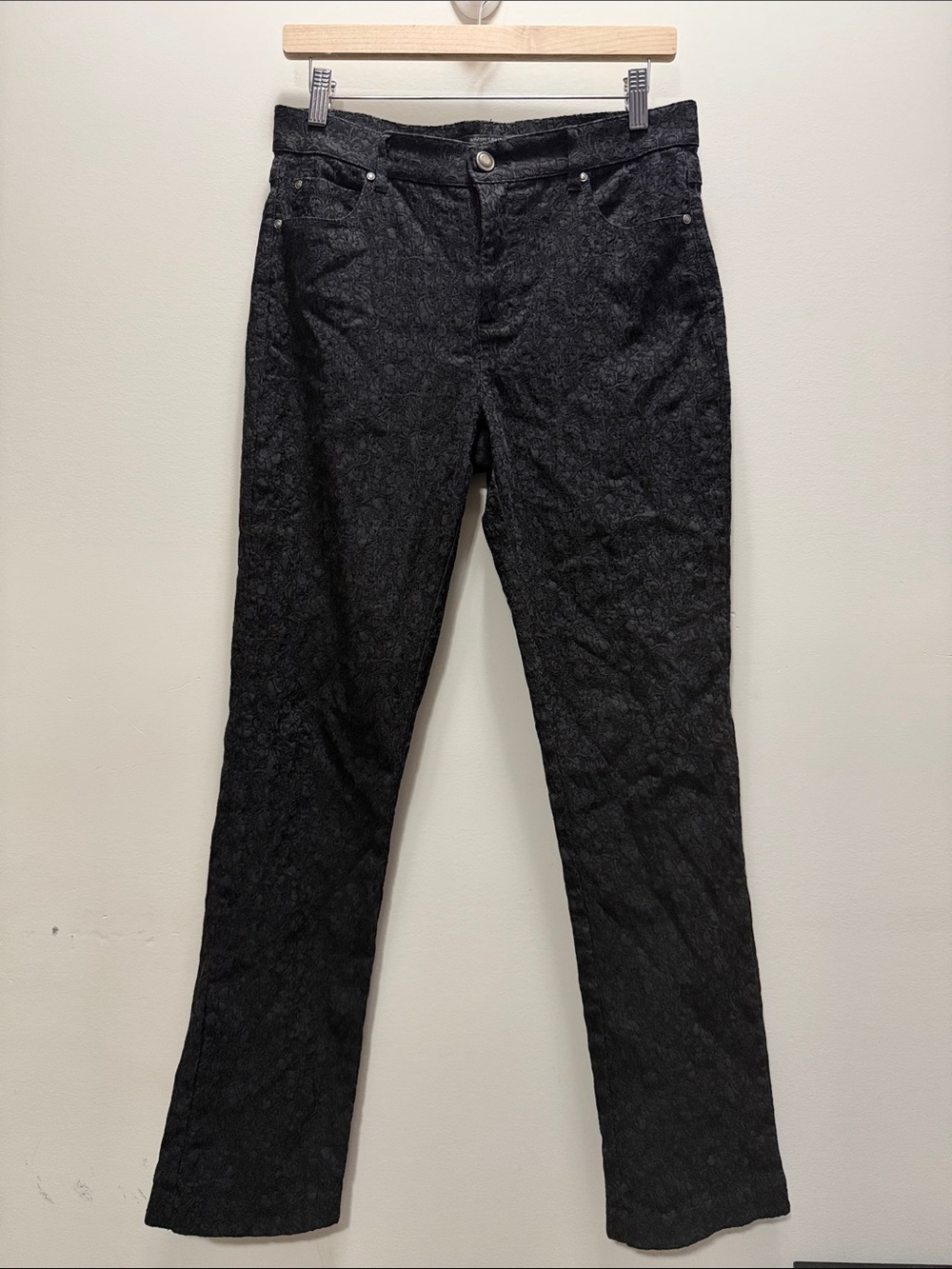 Y2K Retro Simon Chang Women's Black Straight Leg Jeans - Size 8 Midwaist L34 I30